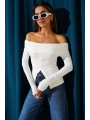 Madonna Yaka Düğmeli Bluz Beyaz t4329