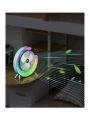Masaüstü Vantilatör Usb Şarjlı Rgb Led Işıklı 3 Kademeli 180° Ayarlanabilir Soğutucu Fan Yeşil