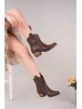 Matin Acı Kahve Cilt Topuklu Bot