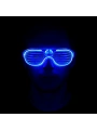 Mavi Led Işıklı Parti Gözlüğü - Neon Glow Şerit Gözlük 3 Modlu