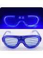 Mavi Led Işıklı Parti Gözlüğü - Neon Glow Şerit Gözlük 3 Modlu