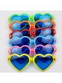 Mega Boy Büyük Kalp Şekilli Parti Gözlüğü 12 Adet Rengarenk