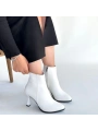Mişha Beyaz Cilt Topuklu Bot