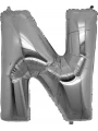 N Harf Folyo Balon Gümüş Renk  40 İnç