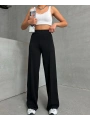 önü çımalı pantolon siyah