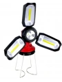 P-8801 Şarjlı Katlanabilir 3xcob Led+ 3w Led Çok Fonksiyonlu Kamp Feneri