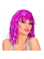 Pembe Fuşya Işıltılı Metalize Parti Peruğu