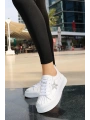 Piata Beyaz Cilt Bağcıklı Spor Ayakkabı