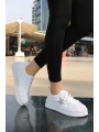 Piata Beyaz Cilt Bağcıklı Spor Ayakkabı