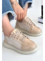 Piona Bej Rugan Bağcıklı Spor Ayakkabı