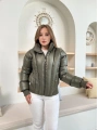 Puffer kısa mont haki st25534