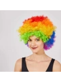 Rengarenk Kıvırcık Afro Bonus Peruk