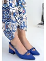 Rewat Mavi Cilt Topuklu Ayakkabı