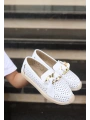 Riwan Beyaz Cilt Babet Ayakkabı