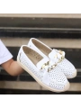 Riwan Beyaz Cilt Babet Ayakkabı