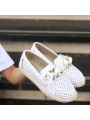 Riwan Beyaz Cilt Babet Ayakkabı