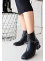 Roxani Siyah Cilt Topuklu Bot