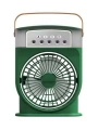 Şarjlı 600 Ml Su Hazneli Taşınabilir Masaüstü Vanilatör  Güçlü Fan Ve 2000 Mah Pil Yeşil
