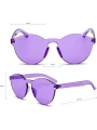 Sert Mika Oval Şekilli Çerçevesiz Mor Gözlük Retro Parti 5x14 Cm