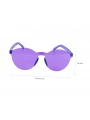 Sert Mika Oval Şekilli Çerçevesiz Mor Gözlük Retro Parti 5x14 Cm