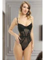 Siyah Dantelli Bodysuit - 623s