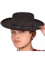 Siyah Renk Keçe Flamenko Şapkası Çocuk Boy