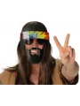 Siyah Saçlı Bandana Tasarımlı Hippi Parti Gözlüğü 26x18 Cm
