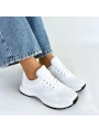Slar Beyaz Cilt Bağcıklı Spor Ayakkabı