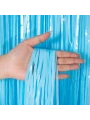 Soft Mavi Püsküllü Kapı Perdesi - Parti, Baby Shower, Sünnet Süsü, Cinsiyet Partisi 1x2 M