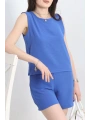 Şortlu Ayrobin takım mavi