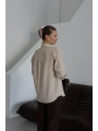 Tek cepli müslin gömlek bej pt