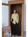 Tek cepli müslin gömlek sarı