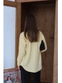 Tek cepli müslin gömlek sarı
