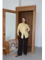Tek cepli müslin gömlek sarı