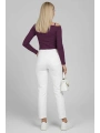 Tek Omuz İpli Bluz Mürdüm T4328