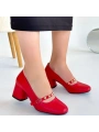 Tino Kırmızı Cilt Topuklu Ayakkabı