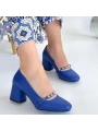 Tino Mavi Cilt Topuklu Ayakkabı