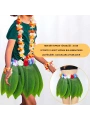 Tropikal Esintili Hawaii Yapraklı Parti Eteği Çocuk Boy