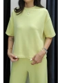 Tshirt alt üst modal takım sarı