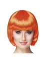 Turuncu Renk Parti Peruğu Küt Saç