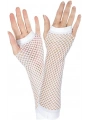Uzun File Örgü Eldiven Beyaz Renk
