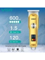 Vgr V-290 Altın T Bıçak Sıfır Kesim Lcd Ekran Şarjlı Tıraş Makinesi