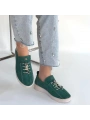 Warte Yeşil Süet Bağcıklı Spor Ayakkabı