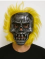 Wild Skull - Metal Kafatası Sarı Saçlı İskelet Maske