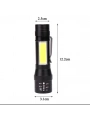 Wuben Wb-017 Zoomlu Şarjlı Cob Led Güçlü El Feneri