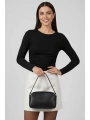 Yanı Büzgülü bluz siyah T4322