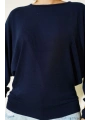 Yarasa Kol Salaş Bluz Lacivert T4273