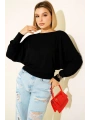 Yarasa Kol Salaş Bluz siyah T4273