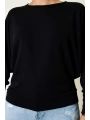 Yarasa Kol Salaş Bluz siyah T4273