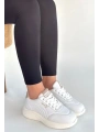 Yejja Beyaz Cilt Bağcıklı Spor Ayakkabı